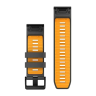 Ремешок GARMIN QUICKFIT 26 силиконовые графитовые/ярко-оранжевые 010-13393-05
